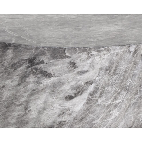 Cara 18.5 X 11.75 inch Marble Look / Grey Outdoor End Table